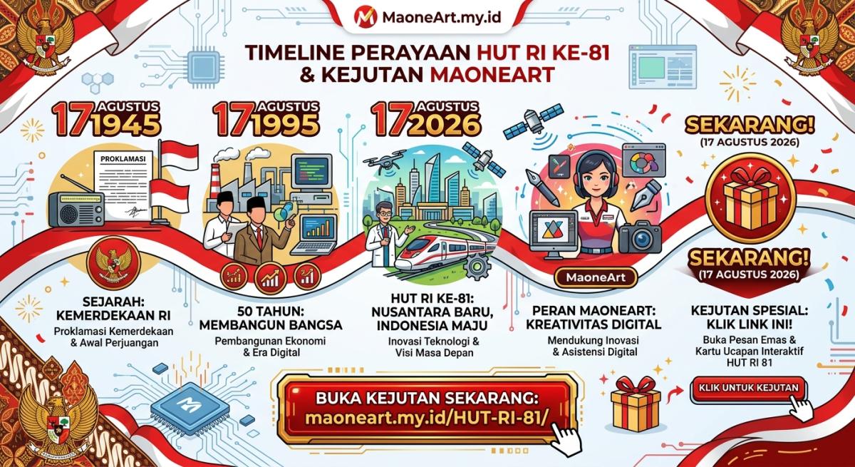 Menyambut HUT RI ke-81: Semangat Nusantara Baru, Indonesia Maju Bersama MaoneArt! 🇮🇩✨